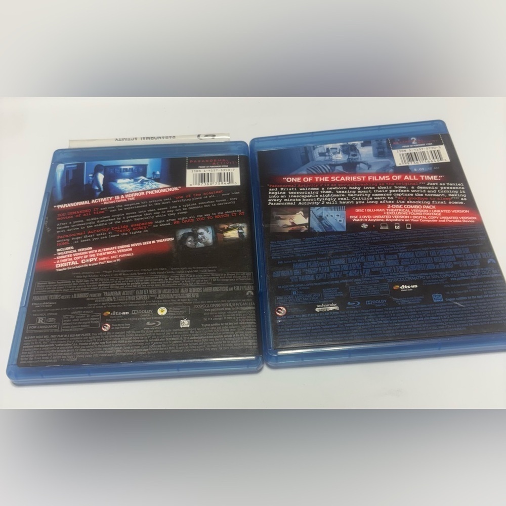 Paranormal Activity 1 & 2 Bundle Blu-ray/DVD/Digital Code combo - Picture 2 of 7